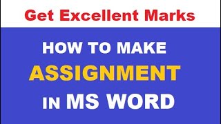 How to make Assignment in MS Word  Format document in MS Word  HOW TO WORK ON MS WORD [upl. by Schreib535]