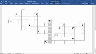 Cómo crear un crucigrama  ejemplo 1 [upl. by Saltzman516]