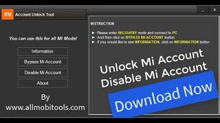 How To UnlockDisableBypass Mi Account EasilyDownload Mi Account Unlock Tool Now [upl. by Bish]