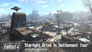 Fallout 4  Starlight Drive In Settlement Build Tour [upl. by Auhsoj]