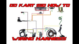 Go Kart 150 Basic Wiring Harness How To [upl. by Nicoli727]