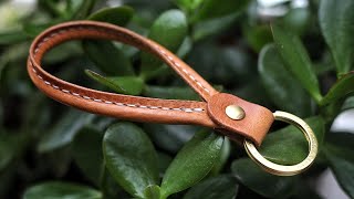 Make a Fancy Leather Keychain from Scraps [upl. by Sivolc12]