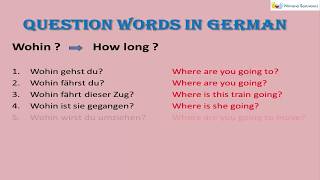 W Fragen Deutsch  Question Words In German [upl. by Akihdar]