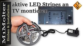 Aktive LED Stripes an TV montieren von M1Molter [upl. by Tripp]