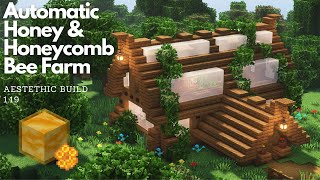 AUTOMATIC HONEY amp HONEYCOMB BEE FARM  Minecraft Tutorial  Java 121 [upl. by Margret41]