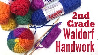 WALDORF HANDWORK KNITTED BALL  BEGINNER LEVEL [upl. by Elahcim624]