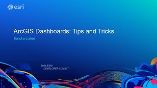 ArcGIS Dashboards Tips and Tricks [upl. by Noellyn842]