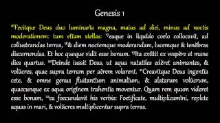 Genesis 1 in Classical Latin [upl. by Gautious457]