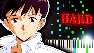 NEON GENESIS EVANGELION OP  A CRUEL ANGELS THESIS  Piano Tutorial [upl. by Kippy971]