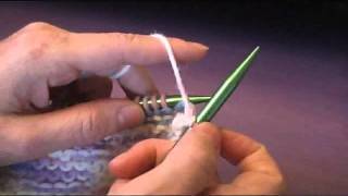 Continental Knitting Purl Stitch [upl. by Atteloc581]