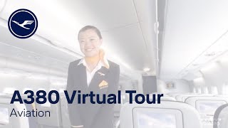 Aviation – Virtual Tour of the Airbus A380  Lufthansa [upl. by Lladnew515]