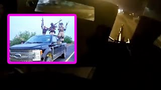 INSANE rolling machine gun battle between Mexican cops and cartel sicarios [upl. by Bryana]