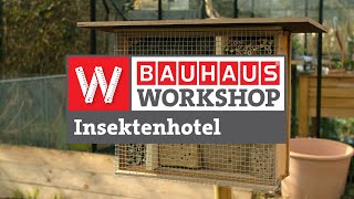 Insektenhotel selbst bauen Anleitung  BAUHAUS Workshop [upl. by Rust255]