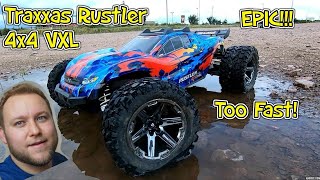 Traxxas Rustler 4x4 VXL Brushless Stadium Truck is TOO Fast [upl. by Kemppe418]