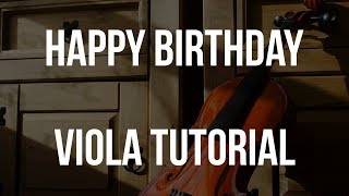 Viola Tutorial Happy Birthday [upl. by Maximilian]