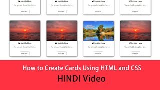 How to Create Cards Design Using HTML and CSS [upl. by Ahsiened]