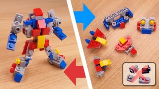 Easier version How to build mini LEGO Combites V similar to Voltes V or Combattler V [upl. by Akimyt284]