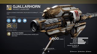 Gjallarhorn Sounds  Destiny 2 [upl. by Dnomsaj713]