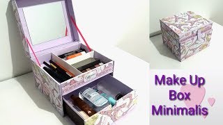 DIY How to make a makeup box minimalis  DIY makeup organizer [upl. by Kessel]