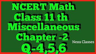 Chapter 2 Exercise Miscellaneous Q4Q5Q6 Relations and Functions Class 11 Maths NCERT [upl. by Julianna]