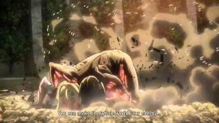 Eren Titan Form vs Annie Titan Form Final Battle Shingeki No Kyojin  SNK [upl. by Leiuqeze]