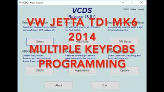 VW Jetta MK6 2014 Multiple Keyfob Programming VCDS [upl. by Hgielyak859]