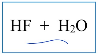 HF  H2O Hydrofluoric acid  Water [upl. by Erastatus]