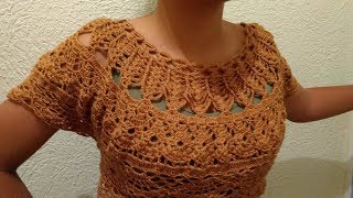 Tutorial de Blusa a Crochet Paso a Paso Facil y Rapido 1 [upl. by Sofer]