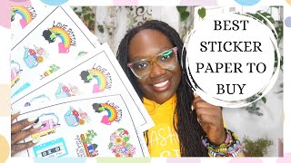 BEST STICKER PAPER REVIEW Comparisons Side by Side 🤔 Matte Vinyl Gloss  Links Where to Buy👩🏾‍💻 [upl. by Ajed]