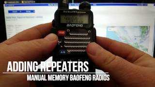 Baofeng Radio Repeater Programming Manually [upl. by Hanyaz69]