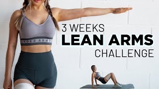 Lean Arms Workout Challenge  Lose Arm Fat No Equipment [upl. by Blount]