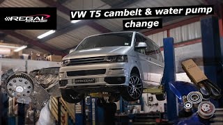 VW T5 Cambelt Kit amp Water Pump Change [upl. by Oruam]