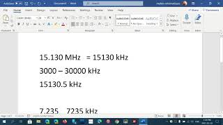 Shortwave frequencies MHz VS kHz on the frequency display [upl. by Om720]