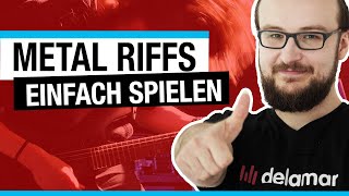 7 fette MetalRiffs mit denen Du Gitarre lernen kannst 🎸 [upl. by Tloh]