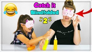 CATCH IT BLINDFOLDED SLIME CHALLENGE [upl. by Lancaster]