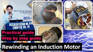 Step by step guide How to Rewind an Electric Motor Induction Motor [upl. by Harbot]