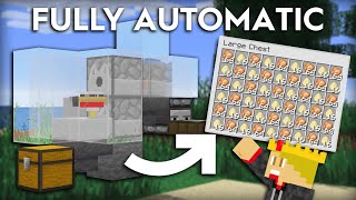 Minecraft Easy Chicken Farm  Instant Cooked Chicken [upl. by Kciremed805]