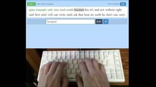 Typing Fast on Dvorak 150 WPM [upl. by Esalb]