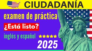 EXAMEN de ciudadanía americana prueba de PRÁCTICA en inglés y español autoexamen 2025 [upl. by Margetts]