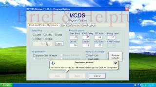 VCDS port settings [upl. by Aekerly251]