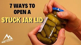 How to Open a Stuck Jar Lid  7 Different Ways [upl. by Adnolat414]