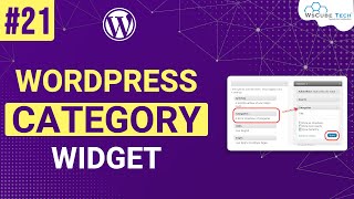 Category Posts Widget in WordPress  Explained  WordPress widgets [upl. by Asilanom]