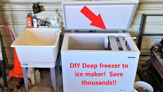 Homemade ice maker SAVE thousands over a commercial ice maker [upl. by Alyahsat]