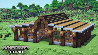 Minecraft Animal Barn Tutorial How To Build [upl. by Cora]