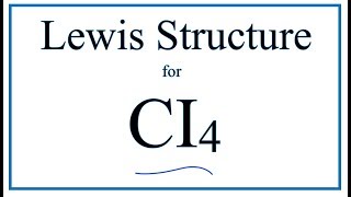 Lewis dot structure for CI4 Carbon tetraiodide [upl. by Lokim]