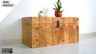 Como hacer Baúl Rustico  Rustic Trunk [upl. by Ellsworth364]