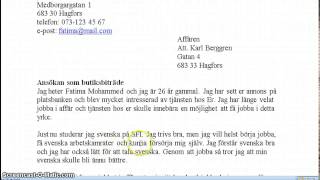 Jobbansökan [upl. by Jeu]