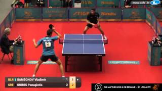 Vladimir Samsonov vs Gionis Panagiotis 2016 Olympic Qualification [upl. by Yreffej]