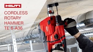 INTRODUCING the Hilti cordless rotary hammer drill TE 6A36 [upl. by Akcimat871]