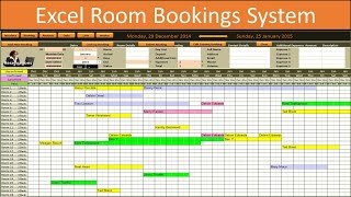 Excel Room Bookings Calendar [upl. by Biagi]